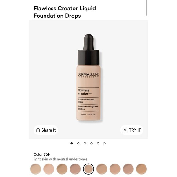 Dermablend Flawless Creator Multi-Use Liquid Foundation Makeup 30N - Picture 1 of 8